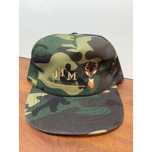 Vintage 90s Whitetail Deer Camo Hat Cap SnapBack Hunting Archery